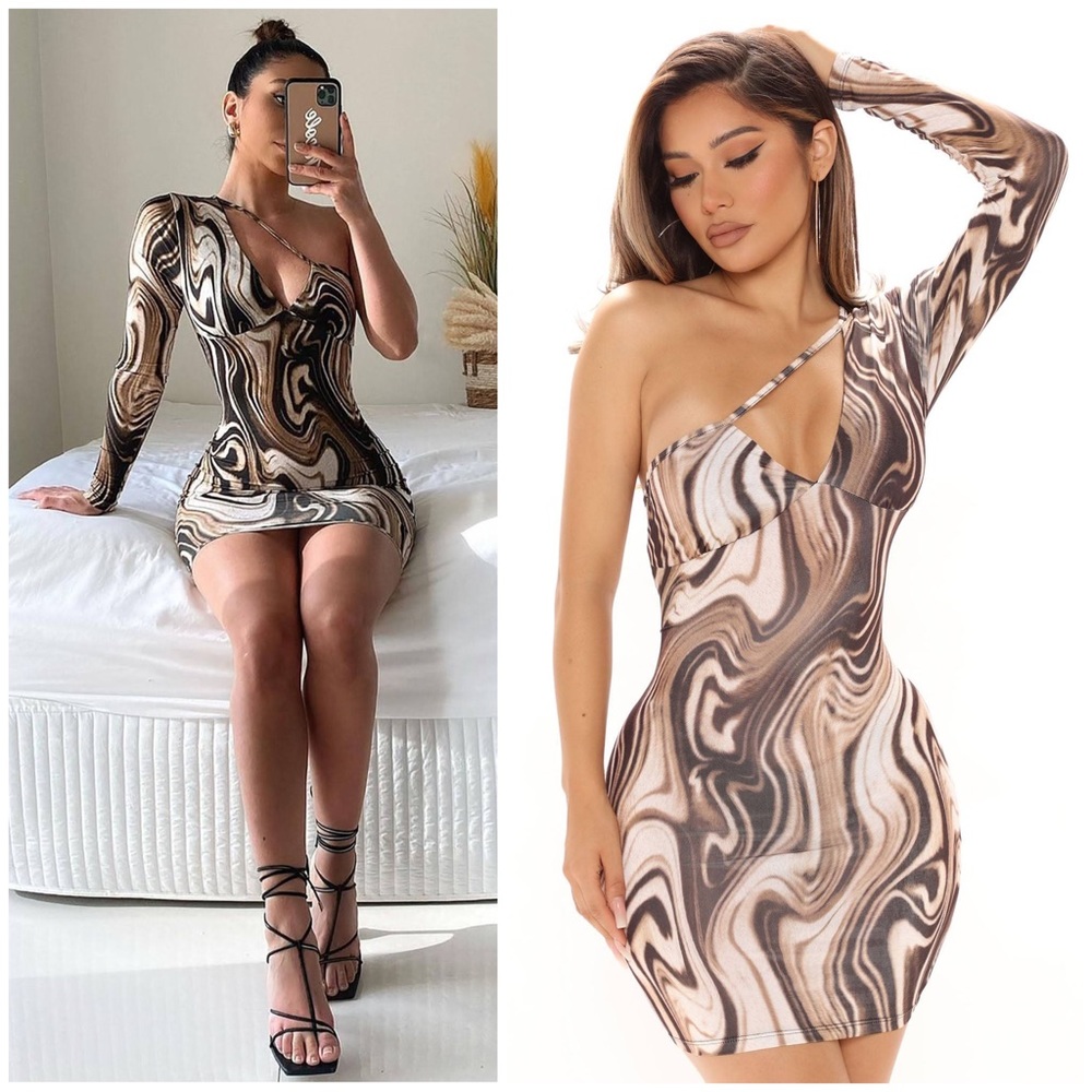 NWT Swirled Around Mini Dress Fashion Nova Size Medium